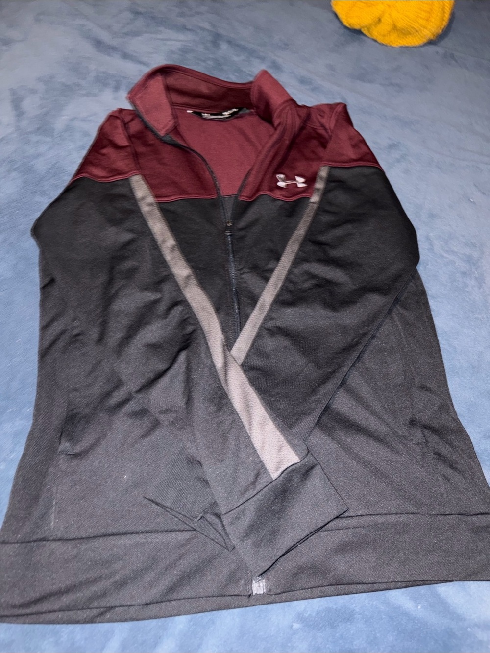 Under Armour Maroon and Black Full-Zip Performance Jacket